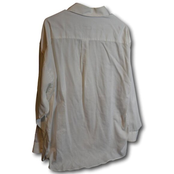 Burberry London Men's Long Sleeve White Shirt With Nova Check Inner Neck XXL - Picture 2 of 3